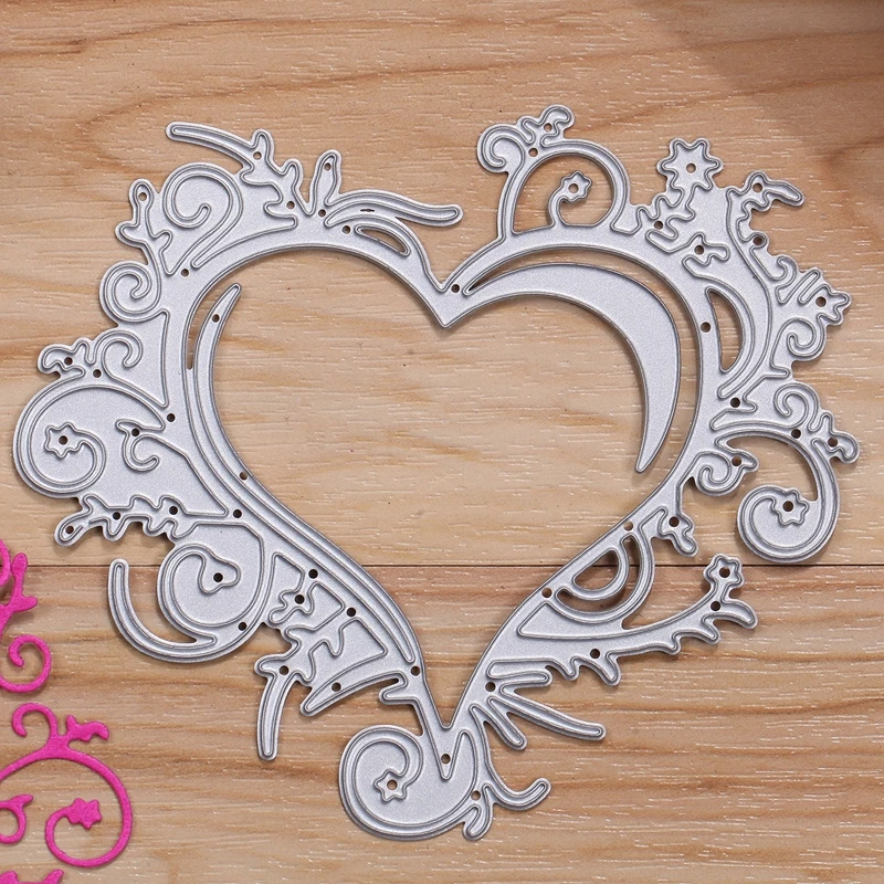 Металлические штампы с милым сердцем трафареты для изготовления карт