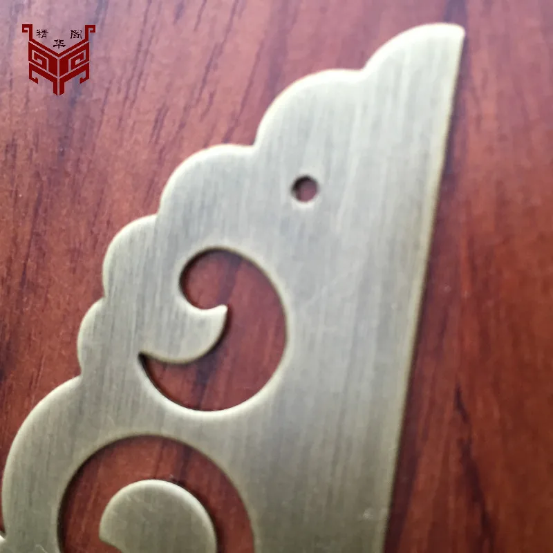 80 мм античный китайский Чистый медный угловой шкаф для двери ящик ювелирных