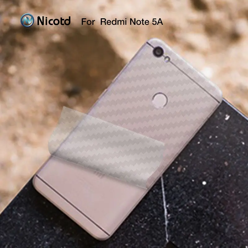 5 шт./лот защитная пленка для экрана Redmi Note 5A Prime 3D задняя крышка из углеродного