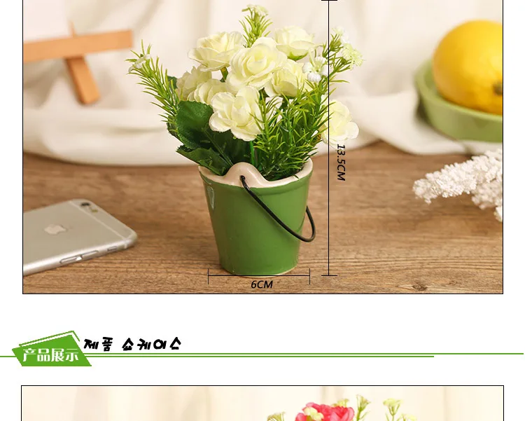 2017 Новый дизайн имитация цветов керамические цветочные горшки контейнер