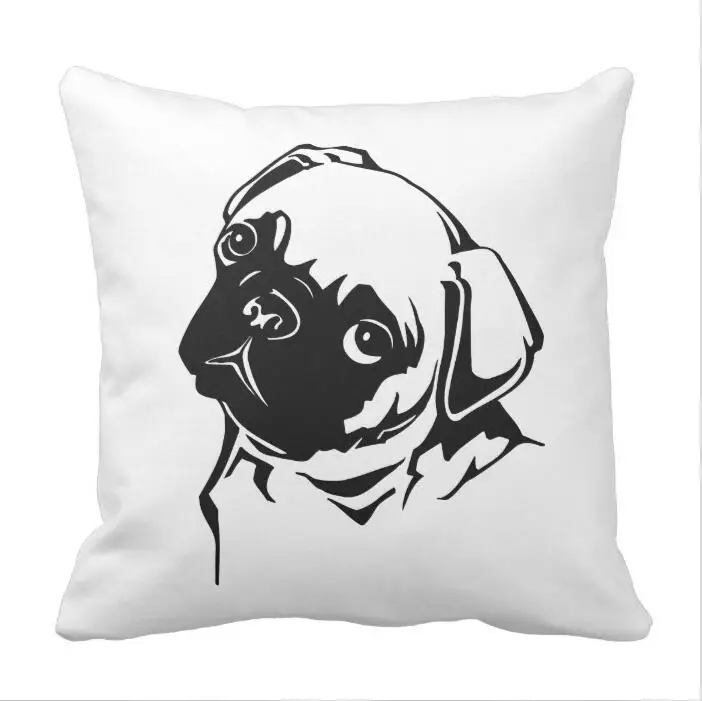 Чехол для телефона с изображением милого черного и белого мопса собаки|pillow case|throw