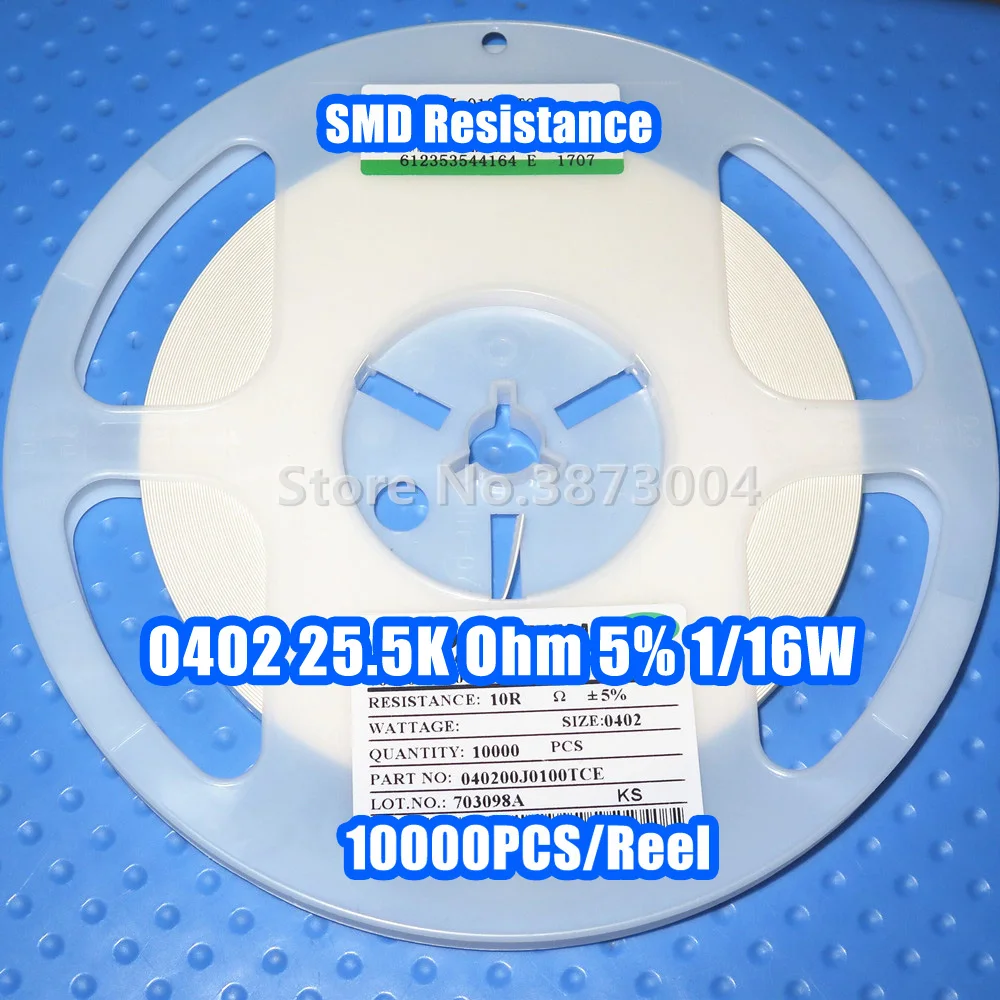 

1 Катушка 0402 25,5 K 25,5 K Ohm 5% 1/16W SMD сопротивление 10000 шт/катушка