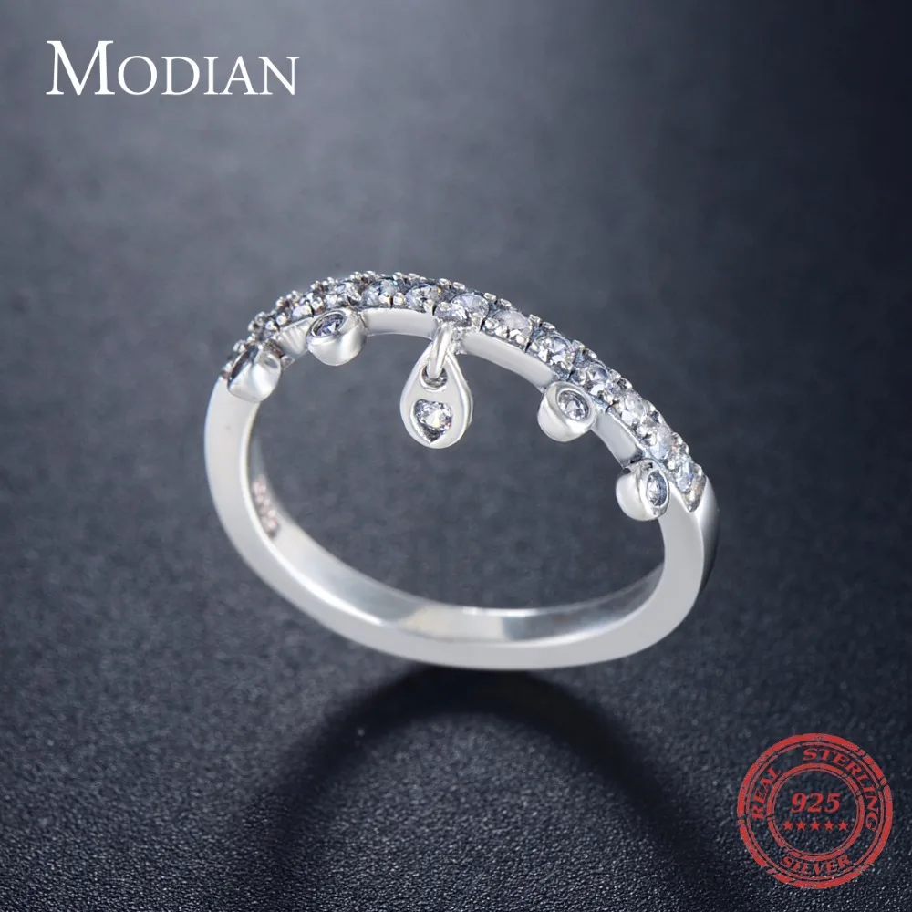 Modian 100% Аутентичные 925 Стерлинговое Серебро винтажные модные висячие кольца