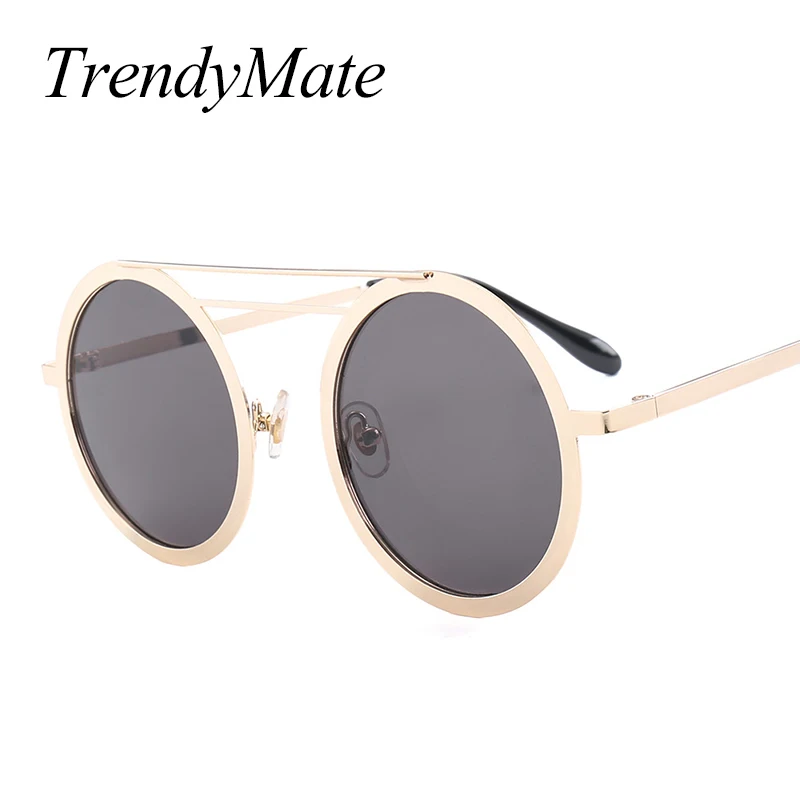 Круглые металлические солнцезащитные очки TrendyMate 2018 модные мужские и женские в