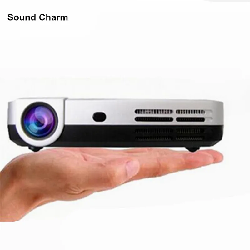 Хит продаж! DLP 3Led Micro Full HD 1080p 200 дюймов Большой экран затвора 2D к 3D Мини карманный