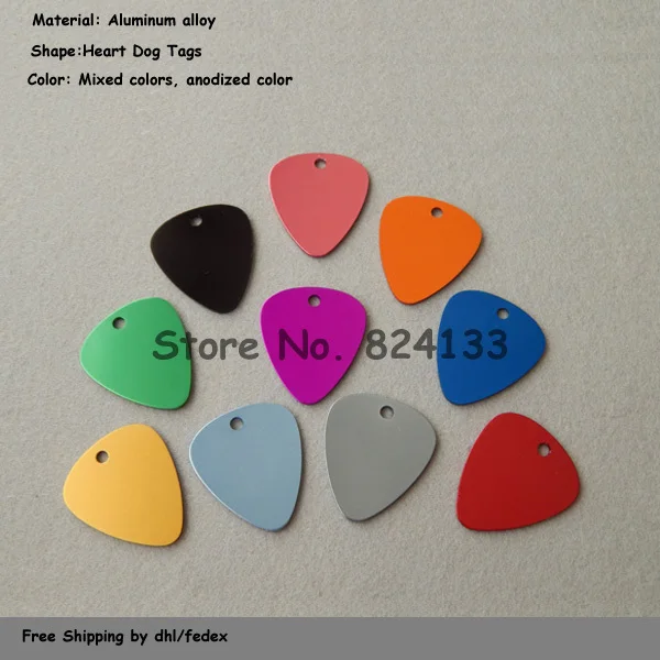 Новые поступления! Жетоны для домашних животных с сердечками из анодированного