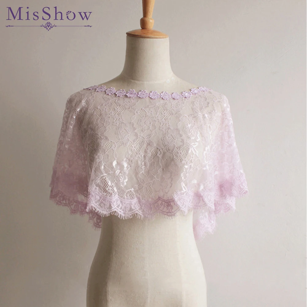 Элегантная Свадебная накидка болеро с вырезом лодочкой и кружевной аппликацией