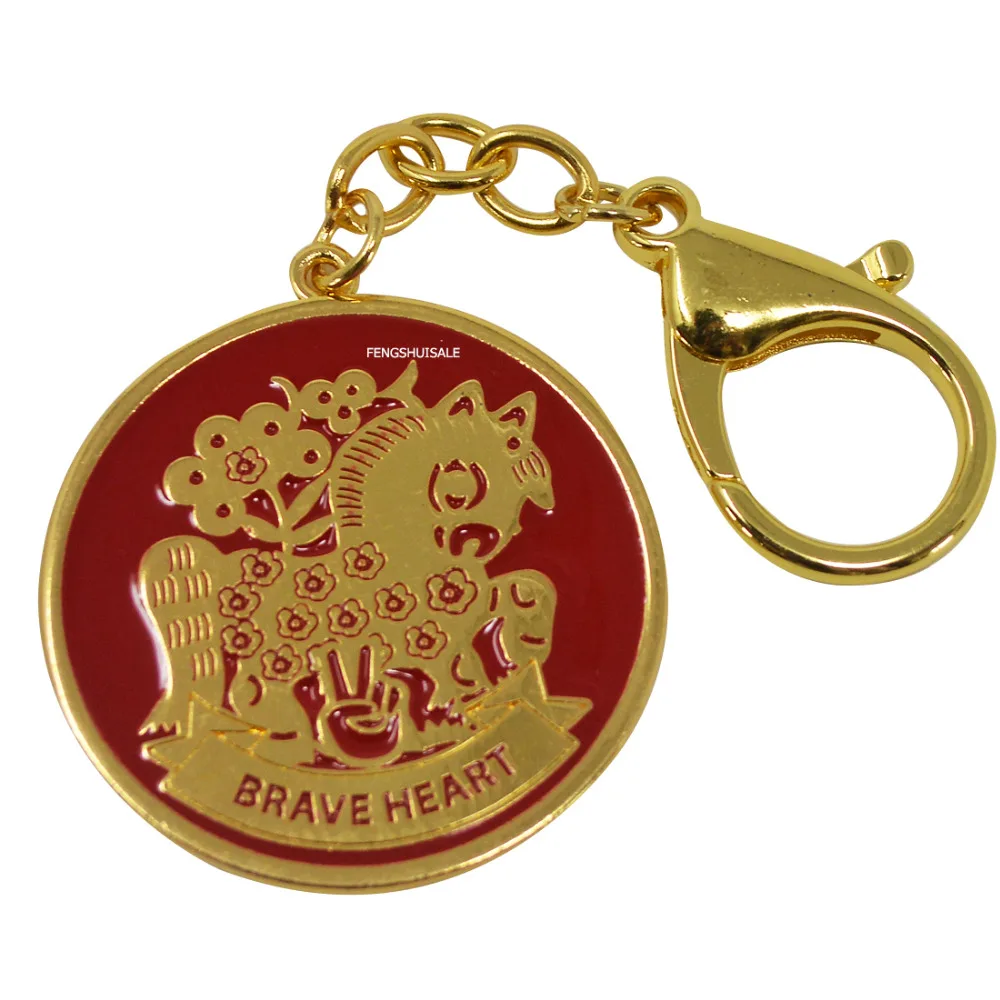 Fengshui 12 животных Wish Geanting брелок для ключей с амулетом W Fengshuisale красный