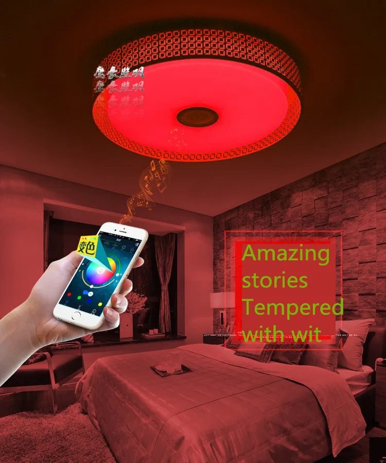 Современные Автоматические Потолок ПРИВЕЛО Накладные Панели Bluetooth APP
