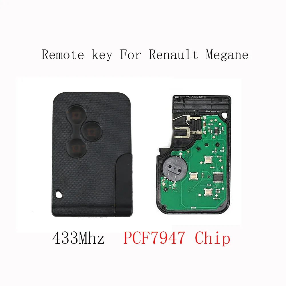 Stenzhorn 2 шт./лот дистанционного Smart Key 433 MHz 3 кнопки для Renault megane карты ключ Laguna брелок