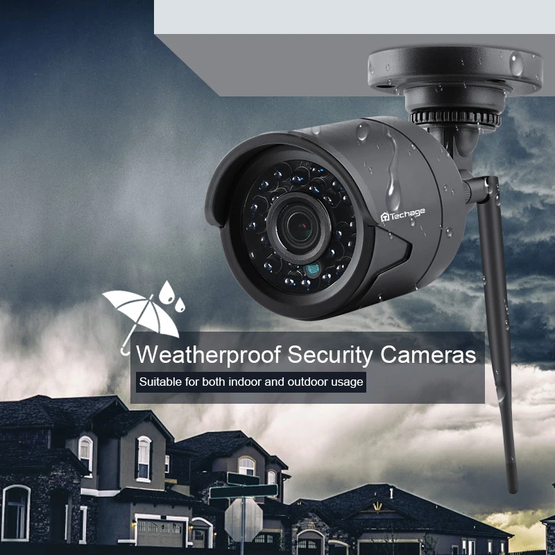 Techage 4CH 1080 P беспроводная 2 ТБ NVR CCTV система безопасности 2MP Wifi Аудио Звук IP камера P2P