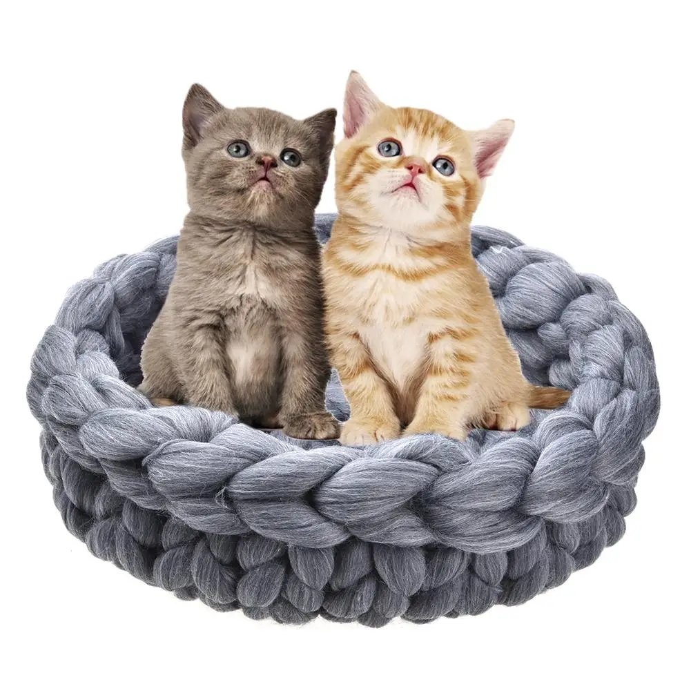 Товары для домашних собак и кошек ручная вязаная корзина спальный мешок толстые