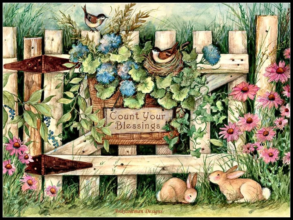 

Needlework for embroidery DIY DMC Color High Quality - Counted Cross Stitch Kits 14 ct Oil painting - Count Your Blessing