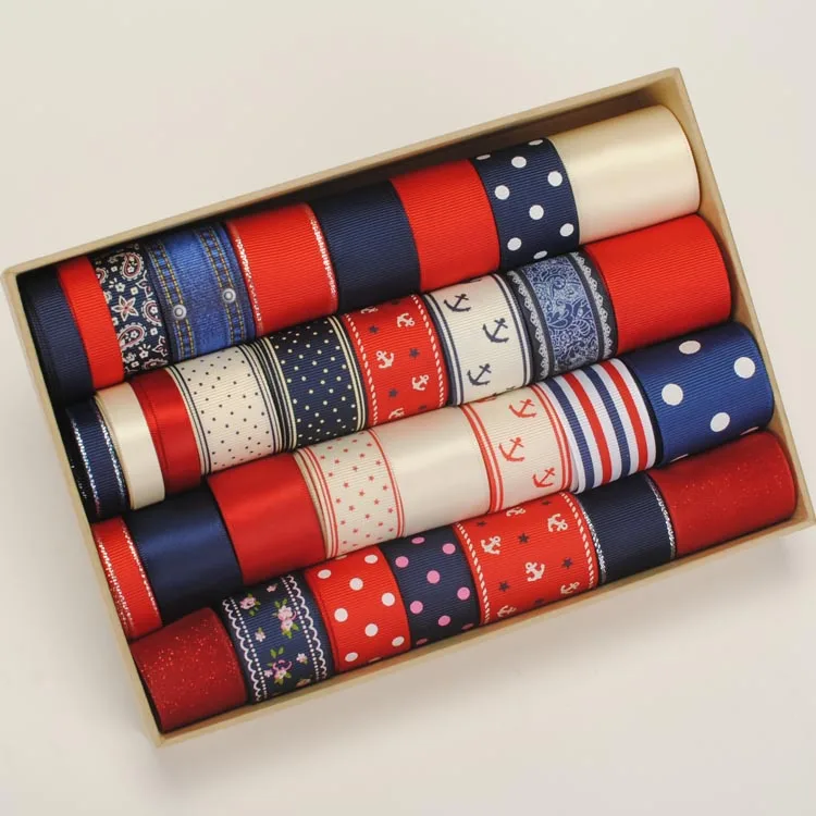 Набор лент 33 Ярда однотонная атласная и корсажная лента с принтом разные размеры