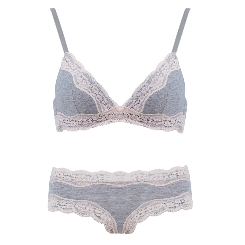Комплект с бюстгальтером для молодых девушек сексуальное простое нижнее белье