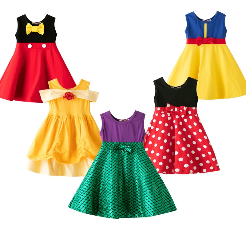 Girl Dress Cosplay Princess Vaiana Moana Kids Dresses For Girls Elsa Anna Christmas Costume Party Children Clothing | Детская одежда и