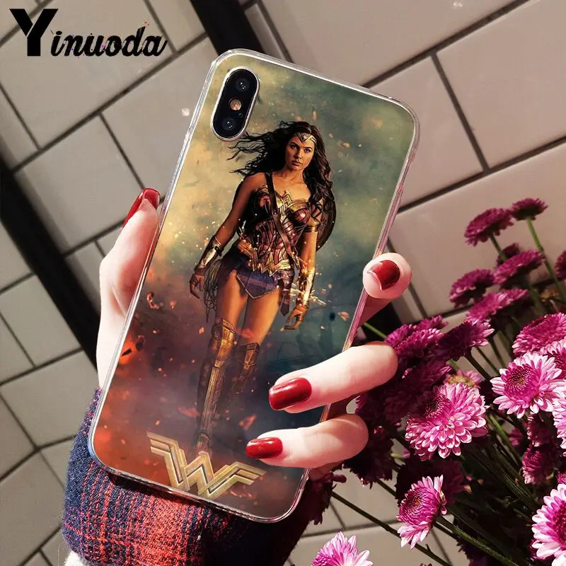 Умный чехол Yinuoda Wonder Woman DC Superhero для iPhone 8 7 6 6S Plus X XS MAX 5 5S SE XR|Чехлы-накладки| |