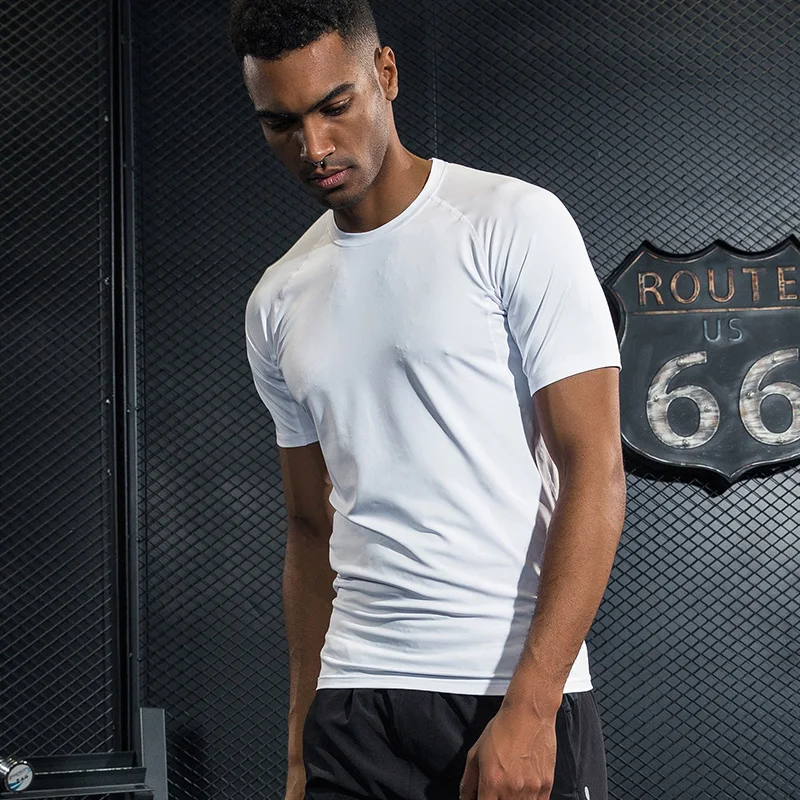 2019 gymnastics shirt sports t-shirt fitness men running men's training T-shirt | Спорт и развлечения