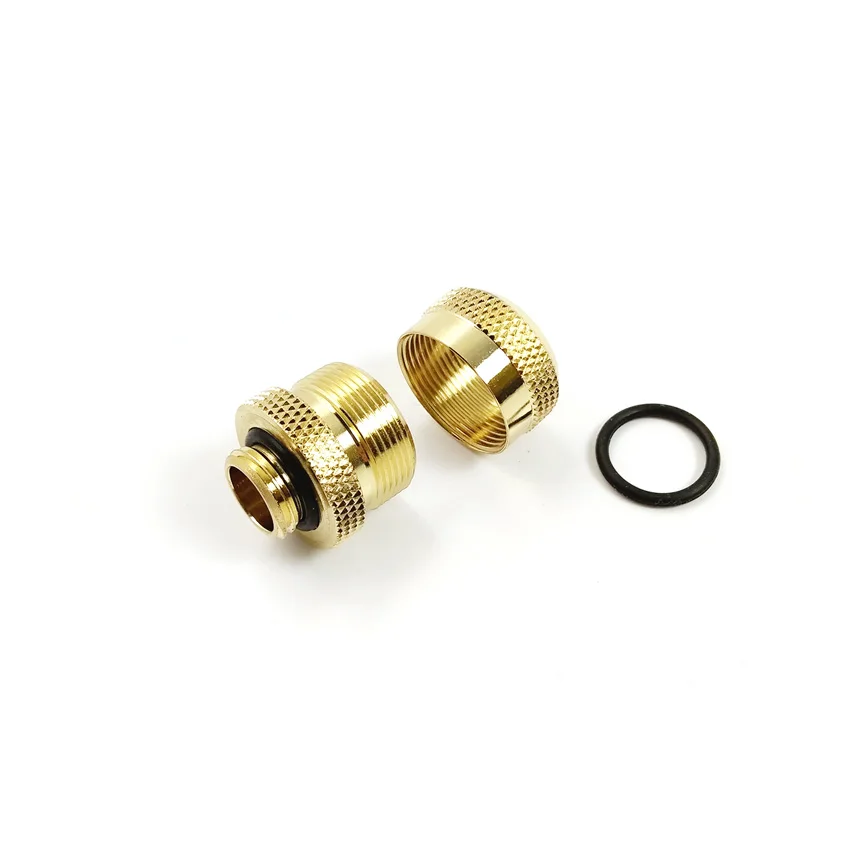 Gold Color WinKool водяное охлаждение G1/" мульти-Ссылка адаптер OD 14 мм жесткие трубы компрессионные фитинги 4 уплотнительные кольца уплотнения - Цвет лезвия: Gold Color