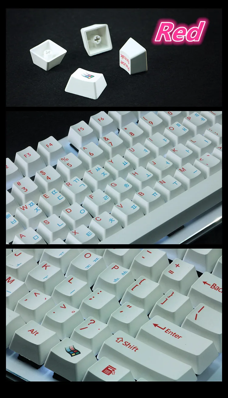 108/104 ключей PBT Keycaps для OEM профиль сублимационный колпачок Корейская версия