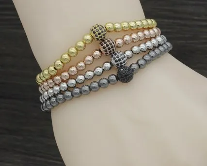 8 мм jn4 Золотая Серебряная медная Корона шар Микро паве cz цирконий кубический