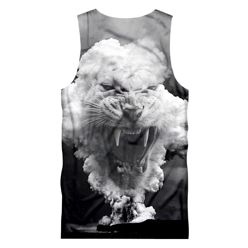 OGKB жилет для мужчин хит продаж тренажерные залы 3D рубашка без рукавов с принтом