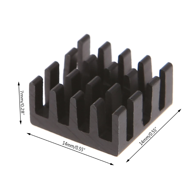 

5 Pcs/Set 14*14*7mm Aluminum Heatsink Block Computer Electronic Chip Cooling