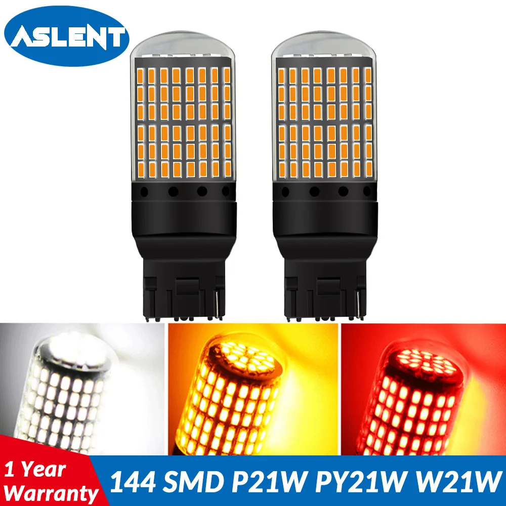 2 шт. 1156 BA15S P21W BAU15S PY21W T20 7440 W21W светодиодный лампы 3014 144smd CanBus без ошибок для
