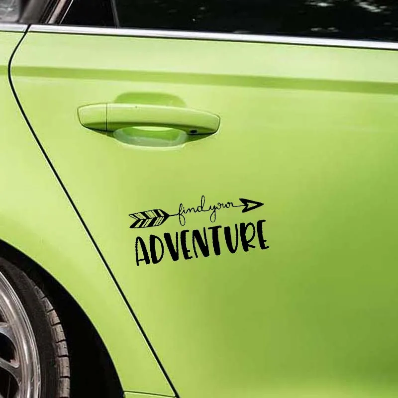 YJZT 17 8 см * виниловые наклейки на автомобиль Find Your Adventure черные/Серебристые для