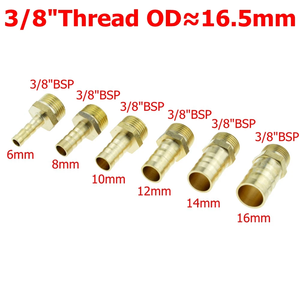 Латунный фитинг для труб 4 мм 6 8 10 12 19 шланг хвостовик 1/8 &quot1/4&quot 1/2 &quot3/8&quot BSP