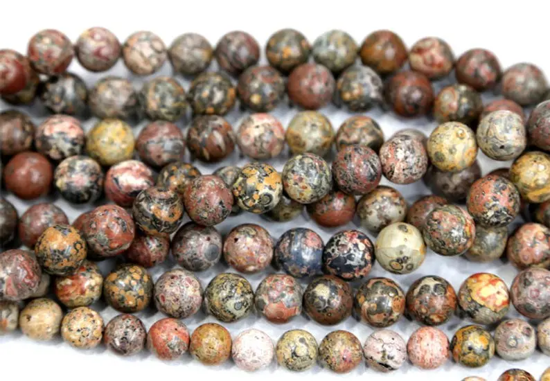 Бисер из натуральной леопардовой кожи Круглый бисер 6 мм 8 10 15 5 дюйма|loose beads|beads
