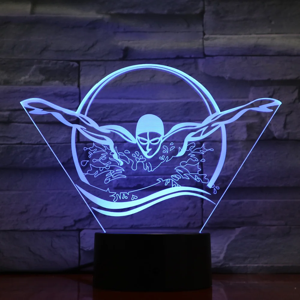 3d стерео светодиодные лампы USB ночник RGB прозрачные акриловые поделки