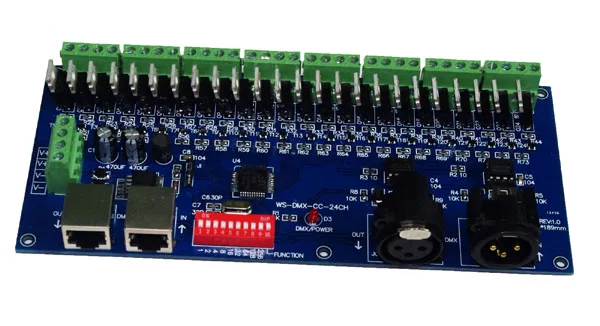 24-канальный декодер DMX постоянное напряжение 24а RGB контроллер общий катод | Лампы