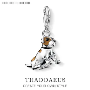 Ювелирные изделия, подвеска в виде собаки Джек Рассел терьера, из стерлингового серебра 925 пробы, на заказ, для женщин, мужчин, Подарочный браслет