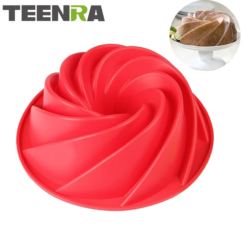 TEENRA 1 шт. 9 дюймовая силиконовая спиральная форма в комплекте для торта 3D Хлеб торт