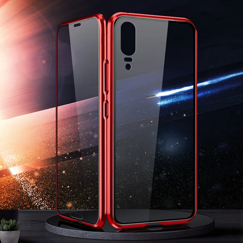 Магнитный 360 Полный металлический бампер стеклянный чехол для huawei P20 Pro Чехол P20Pro Магнитная задняя крышка huawei P20 Pro Чехол P 20 funda