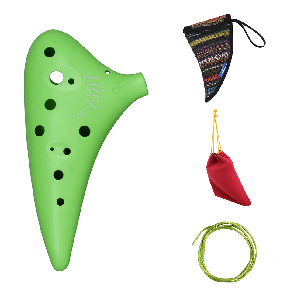 

Alto C Key Ocarina 12 Hole Vessel Flute ABS Material Sweet Potato Shape with 2 Protective Bags Musical Gift for Beginners