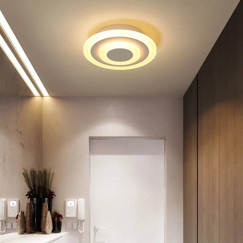 Modern Led ceiling lights for hallway balcony bedroom study room glass luster plafonnier home Deco lamp AC90-265V | Освещение