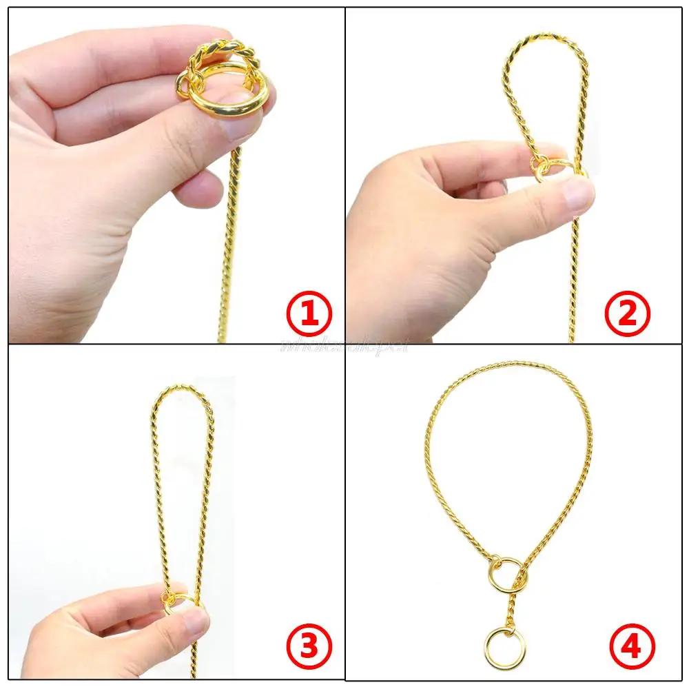 Металлический ошейник для собак со змеиным узором тренировочный прочный хром