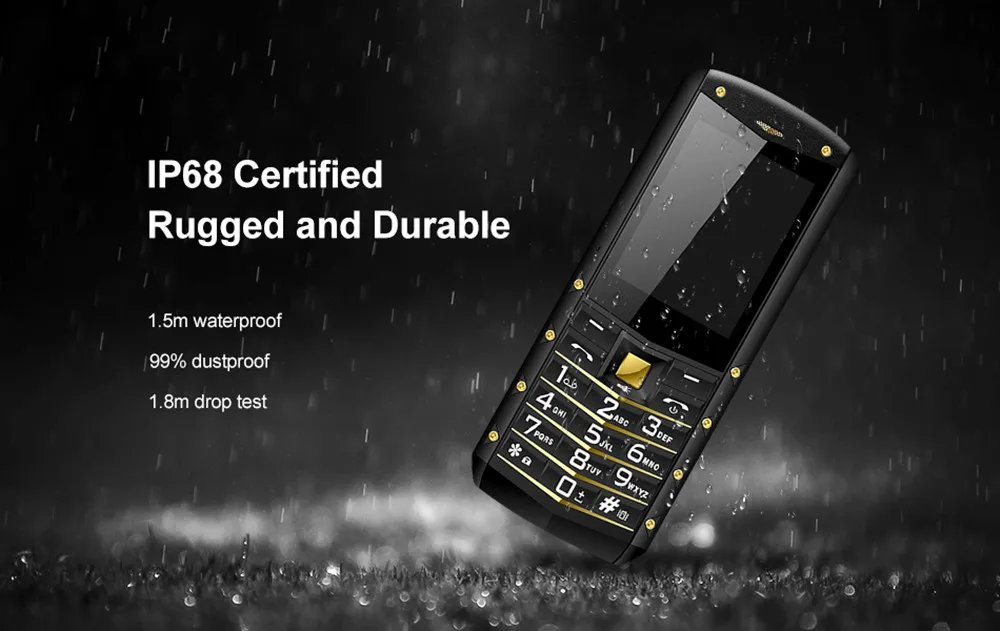 AGM M2 IP68 водонепроницаемый ударопрочный пылезащитный 3-Proof телефон 2G GSM телефон 2," SC6531DA 32MB+ 32MB 0.3MP камера 1970mAh мобильный телефон