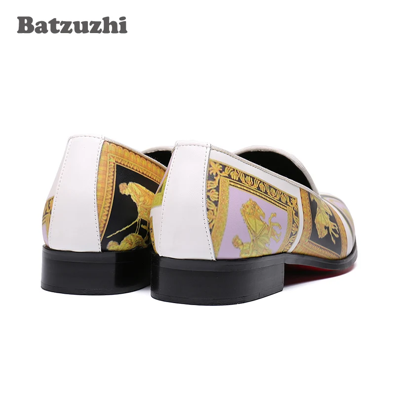 Batzuzhi модная мужская и женская обувь класса люкс с волнообразным краем zapatos de hombre