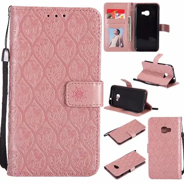 Чехол для samsung Galaxy Xcover 4 откидная крышка кожаная мягкая подставка слот карт