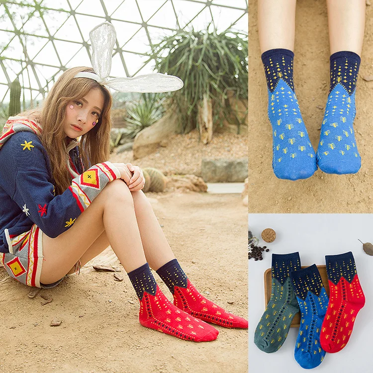 10 Пар/лот Осенью и зимой Новые женские носки Южная Корея сладкие