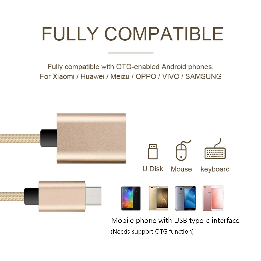 1 шт. Универсальный Переходник USB Type-C на 2 0 | Компьютеры и офис