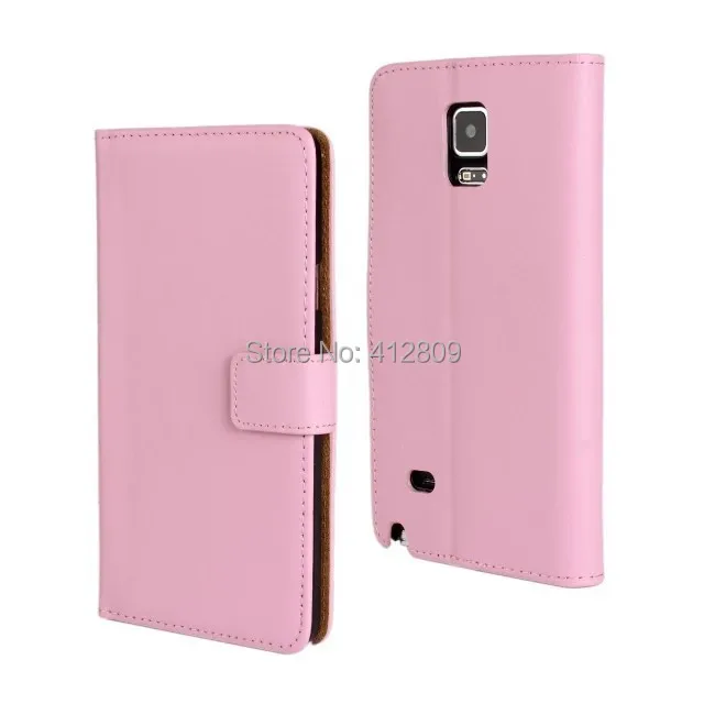 Fashion Genuine Leather Stand Skin Folding Wallet Style Pouch Cover Case for Samsung Galaxy Note 4 Cellphone Bags Free | Мобильные