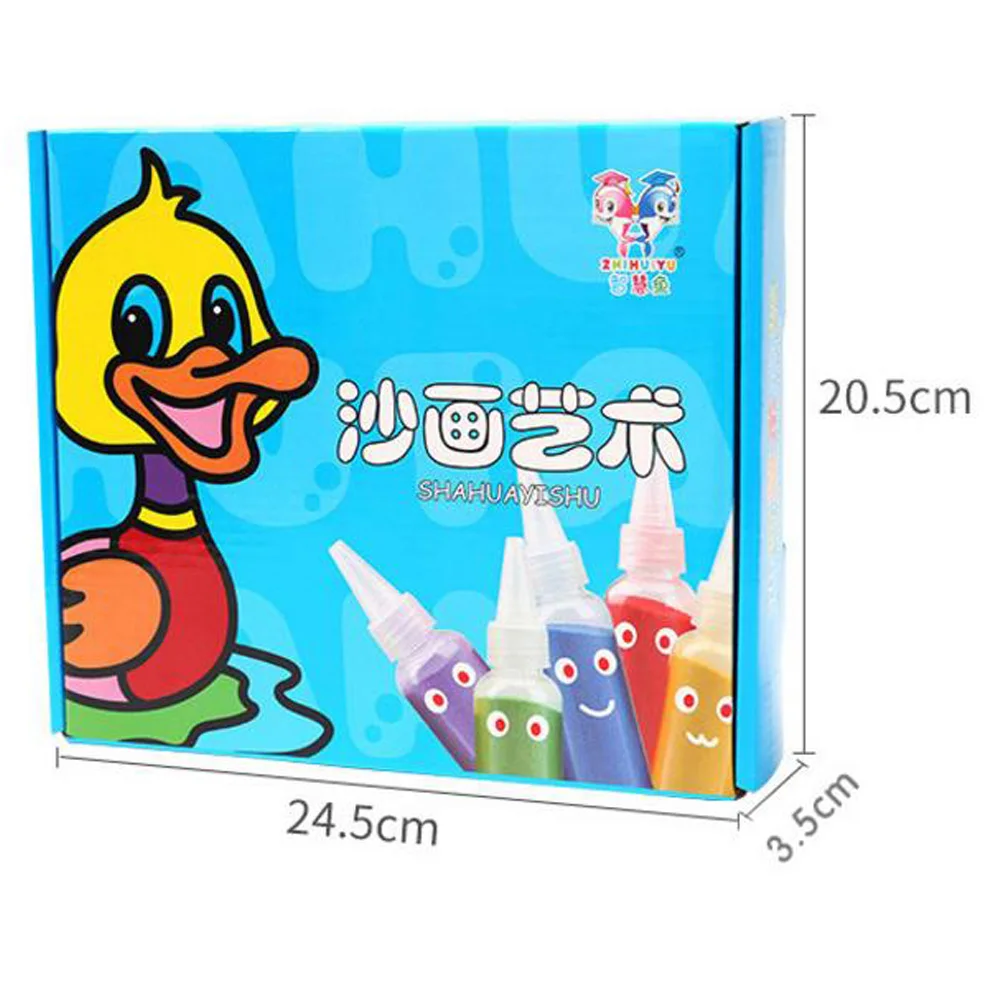 

12Pcs/lot Kids DIY Sand Painting Drawing Board Sets BubbleSand Handmade Picture Paper Craft Sand Draw Art Creativity For Kids