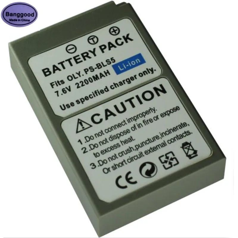 7 6 V 2200 мА/ч PS-BLS5 BLS-5 BLS5 Камера Батарея пакет для цифровой камеры Olympus E400 E410 E420 E450 E600