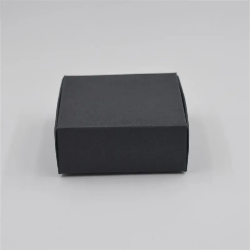 15 Размеров черная подарочная упаковочная коробка из крафт бумаги Черная Коробка