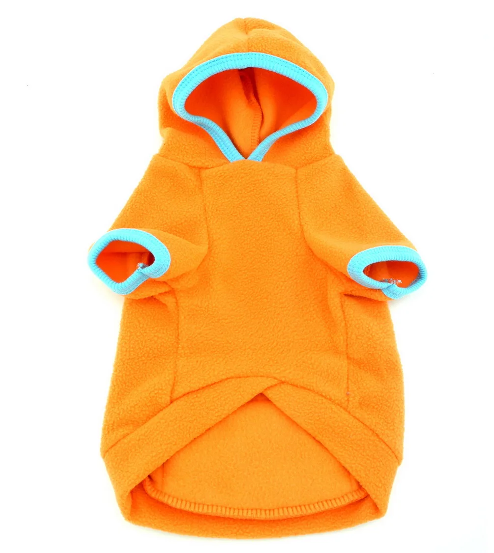 2017 маленькая одежда для собак и кошек пустое флисовое пальто с капюшоном джемпер