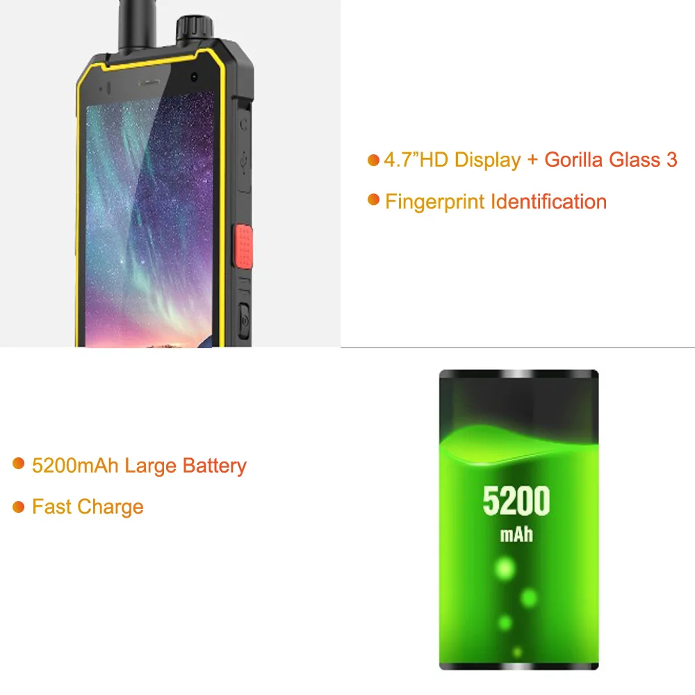 Nomu T18 IP68 водонепроницаемый смартфон MTK6737T четырехъядерный 5200 мАч Ударопрочный сотовый телефон 3 ГБ ОЗУ 32 Гб ПЗУ Прочный Телефон рация
